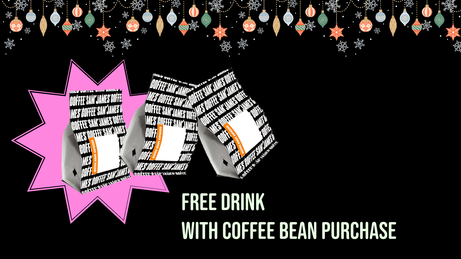 Free Drink with your Coffee Bean Purchase